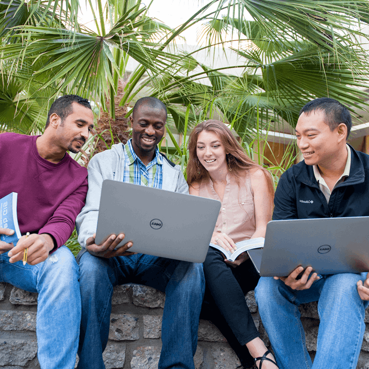 Image card - graduate students on laptops